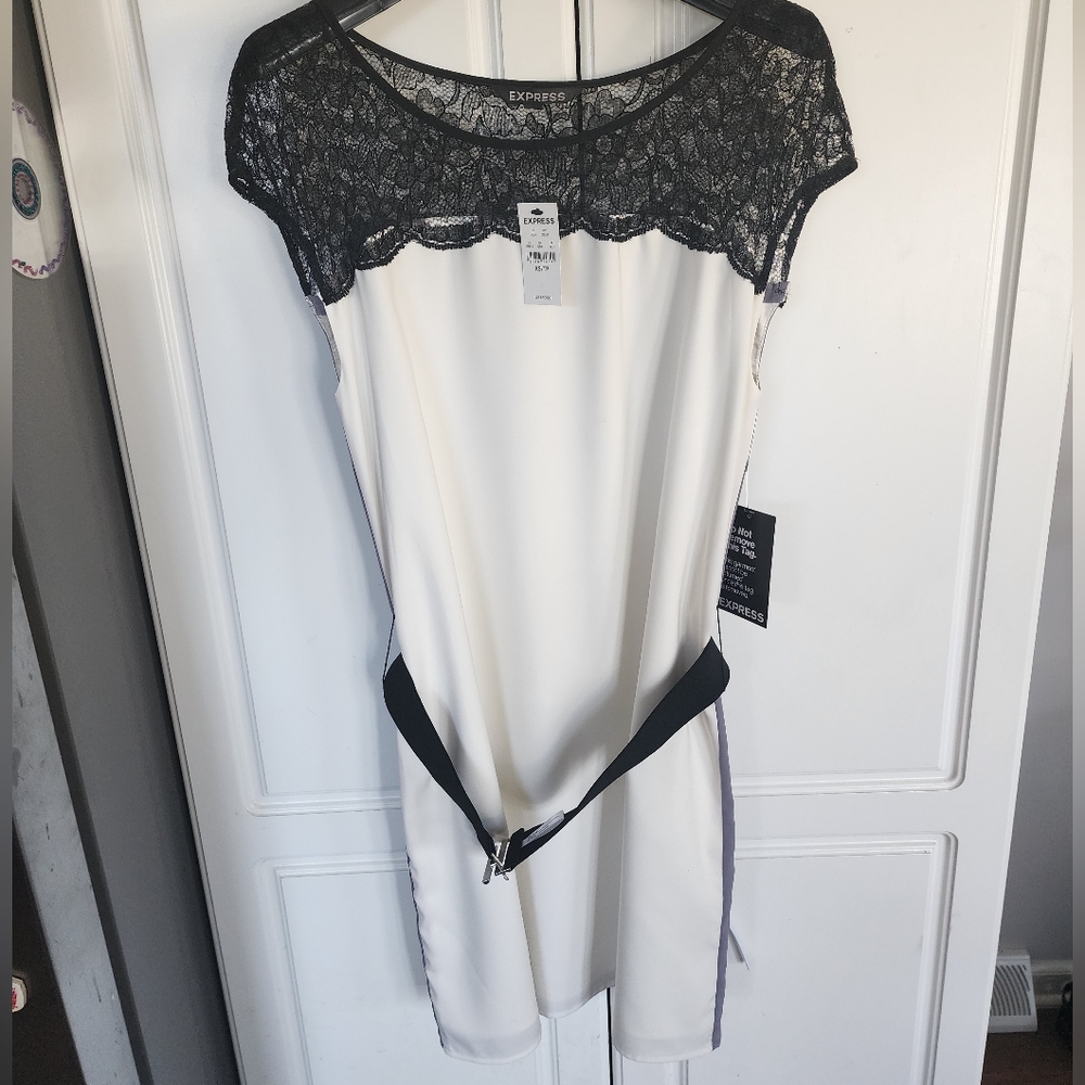 Express slip dress with lace